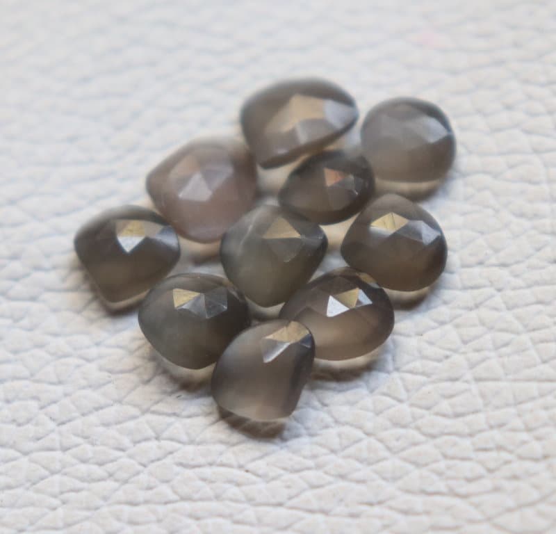 Size 11X8X3 MM Grey Moonstone 10 Piece Lot Cut Fancy Shape Natural Gemstone 17.00 Ctr Gemstone Awesome Quality Making For Jewelry