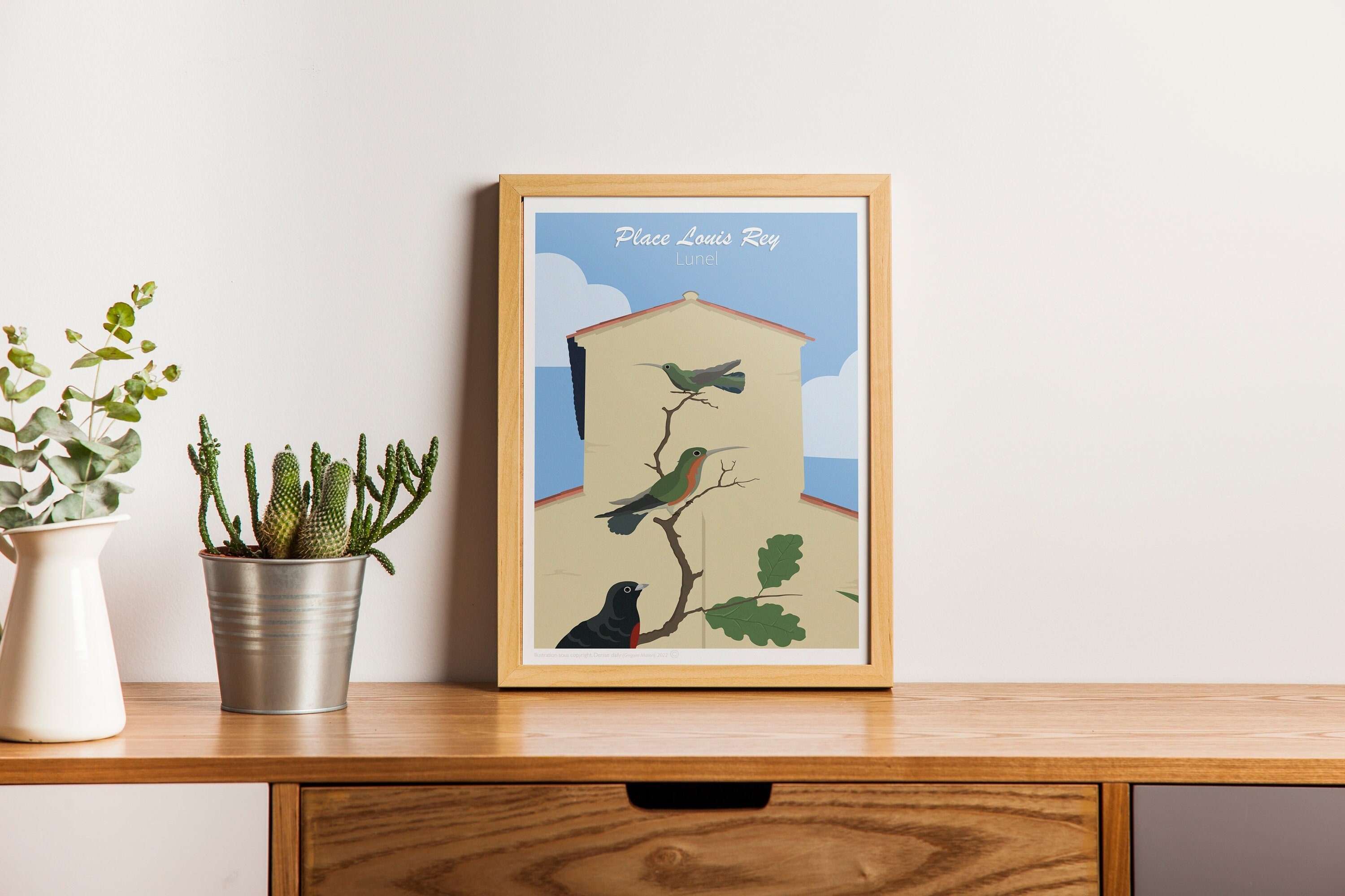 Affiche Place Louis Rey Lunel/Format A4 A3