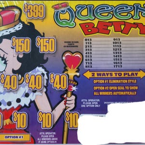 Full Case Of 4 Small Queen Betty&#39;s Ticket Holder For Amusement Use Only