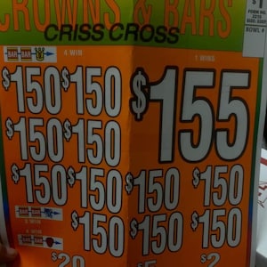 Crowns & Bars CRISS-CROSS Instant Ticket For Amusement Use Only