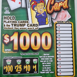 Billete con tarjeta Trump para uso exclusivo en el entretenimiento