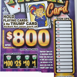 El porta boletos Trump Card 800 Seal es solo para uso recreativo