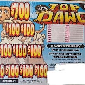 The Top Dawg Large Holder Ticket Elimination Box For Amusement Use Only