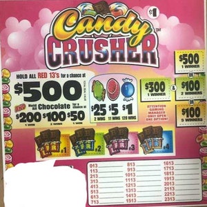 Ticket Candy Crusher pour le divertissement uniquement Les titres peuvent varier