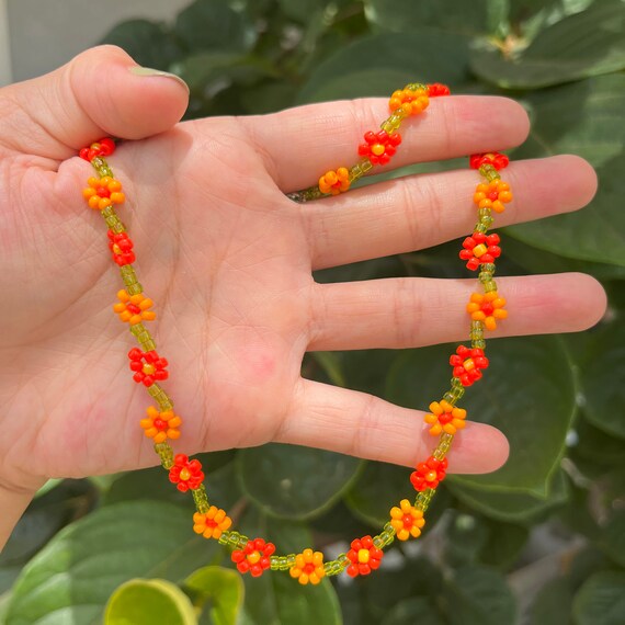 Daisy choker sale beaded