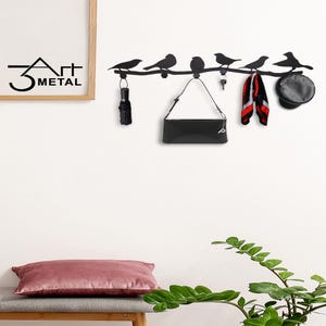 Metal Branch Wall Hook: Modern Steel Coat Rack Organizer