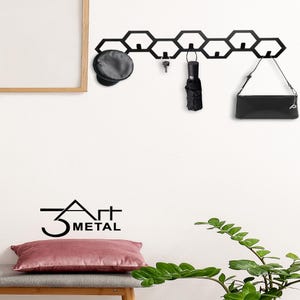Metal Wall Coat Rack, Stylish Coat Hook, Towel Hanger, Modern Entryway Decor, Functional Wall Art, Home Gift, Housewarming Gift