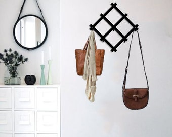 Perchero de pared de metal: toallero geométrico moderno