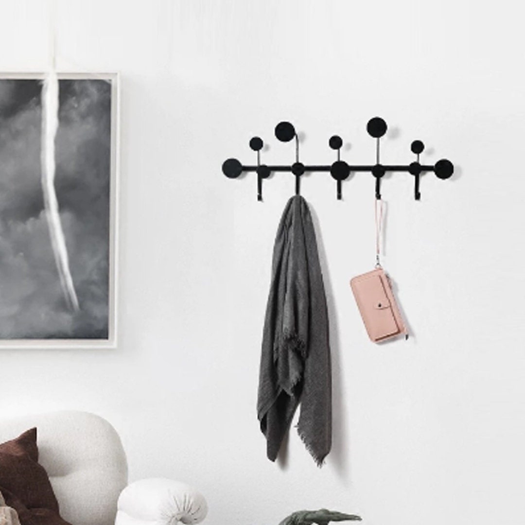 Modern Coat Rack Wall Mount Minimalist Wall Art Metal Wall Etsy