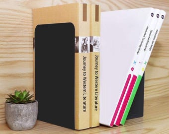Metal Book Holder Set: Modern Desk Organizer & Bookmark