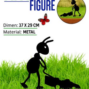 Metal Ant Garden Ornament: Whimsical Sculpture Decor