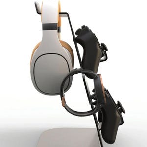 Metal Controller Stand: Universal Headphone & Game Console Organizer