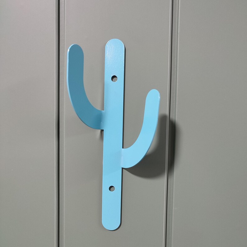 Metal Cactus Wall Hooks Set of 3, Large Cactus Wall Art Decor, Unique
