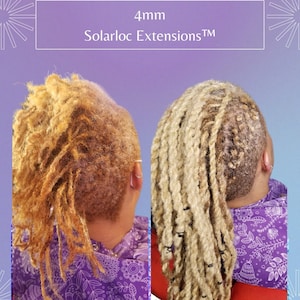 4mm SolarLoc™ MICROLOC Extensions; 100% human hair, hand-made, 10 LOCS/bundle; Interlock or Crochet style