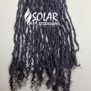 Microloc Extensions; NATURAL curl MICROINTERLOCK SolarLocs™; 100% human hair, hand-made; 10-400 locs per bundle