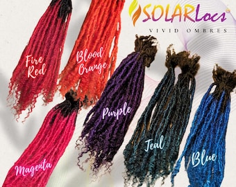 Handmade Human Hair Microinterlock Extensions, Ombre or Solid, Natural/Goddess Ends SolarLocs™