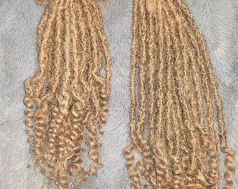 4mm Human Hair Microloc SolarLocs ™Extensions, Handmade Interlock/Crochet Style, 10 Locs/Bundle