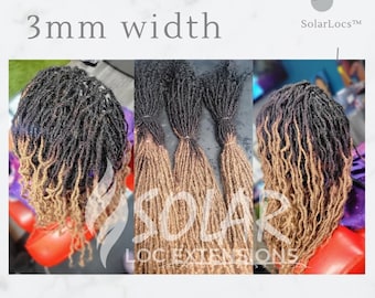3mm Ombre SolarLoc™ Extensions, 100% human hair, hand-made, 10 LOCS/bundle