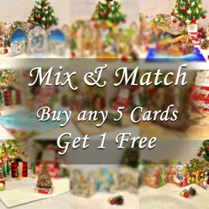 Handmade Pop Up Card Bundle | Mix and Match Any Set of Pop Up Cards | Greeting Pop Up Cards | Pop Up Cards for Any Occasion