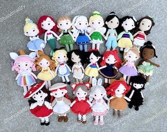 Poupée au crochet 25 cm - poupée princesse au crochet - poupée princesse Amigurumi - cadeau princesse pour les filles - poupée bébé fait main - cadeaux d'anniversaire