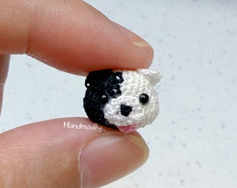 Micro Crochet French Bulldog Pattern – Tiny Dog (1cm) (PDF Pattern)