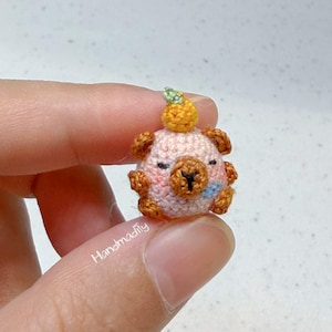 Micro Crochet Capybara Pattern – Tiny Amigurumi (PDF Pattern)