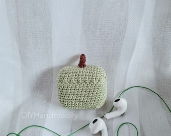 Pear Airpods 1, 2, 3, Pro, Pro 2 Case - Crochet Headphone Case - Crochet Fruit Airpods 1,2,3,Pro, Pro 2 Case - Special Gift - Handmade Gift