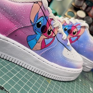 Inspiré du point personnalisé AF1 | Baskets Nike peintes à la main | Jolies chaussures de caractère
