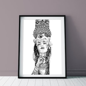 Illustration d'Art - BEAR TOTEM - Impression de qualité sur papier 250gr