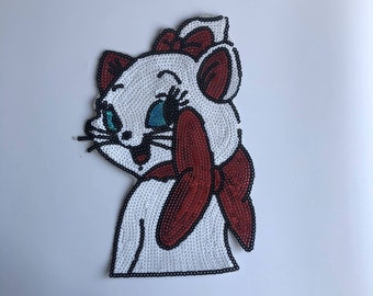 Cartoon Linda Chica Lentejuelas Orejas De Gato Correa Para Cartoon Linda Chica Lentejuelas Orejas De Gato Correa Para