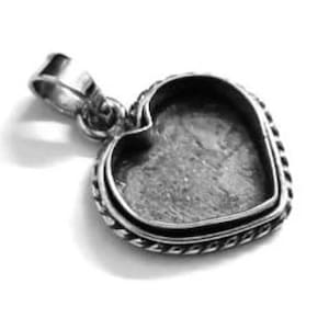 925 Sterling Silver Heart Shape Handcrafted Pendant Bezel Setting, Blank Heart Shape Pendant Setting, Bezel For Resin Work,