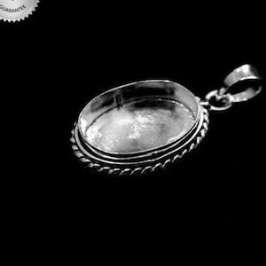 925 Sterling Silver Bezel Pendant Setting, For Oval Shape Gemstone, Blank Pendant Setting, Bezel Pendant Setting ,Bezel For Resin,