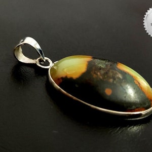 Silver Pendant Pure 925 Sterling Silver Oval Shape Pendant Studded With Fine Quality Tibetan Turquoise Cabochon Gemstones