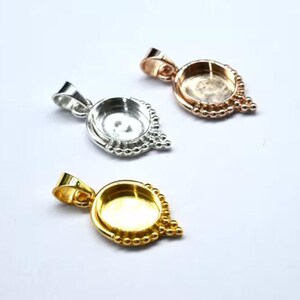 925 Sterling Silver Oval Shape Pendant Bezel Cup, Oval Setting DIY, Handmade Oval Silver Pendant Bezel For Resin, Keepsake Pendant Bezel