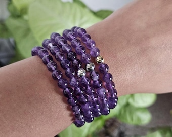 Handmade Amethyst Bracelet: February Birthstone Jewelry Gift