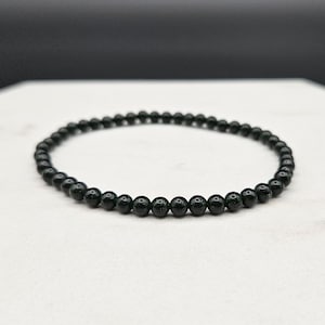 Green Goldstone Bracelet: Dainty Stacking Bracelet, Minimalist Jewelry