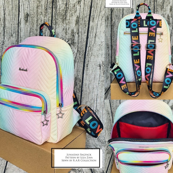 Junaidah Backpack Sewing Pattern, Video Tutorial (PDF Pattern)