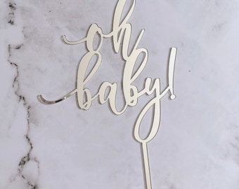 Oh Baby Cake Topper Baby Shower Gender Reveal