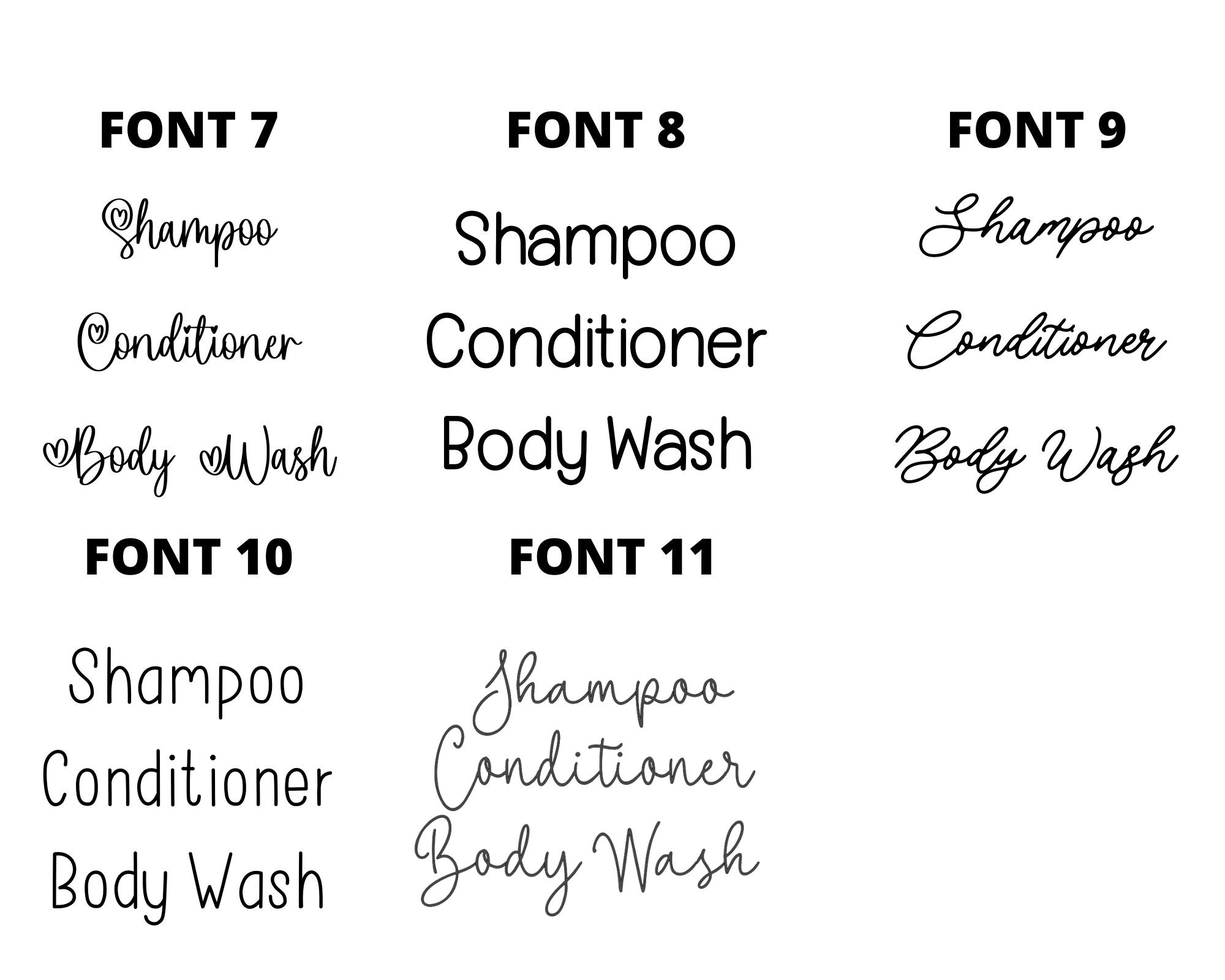 Set of 3 Elegant White Shampoo Conditioner and Body Wash Pump Etsy