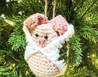 Pig in Blanket Decoration || Pig Ornament || Christmas || Funny || Pun
