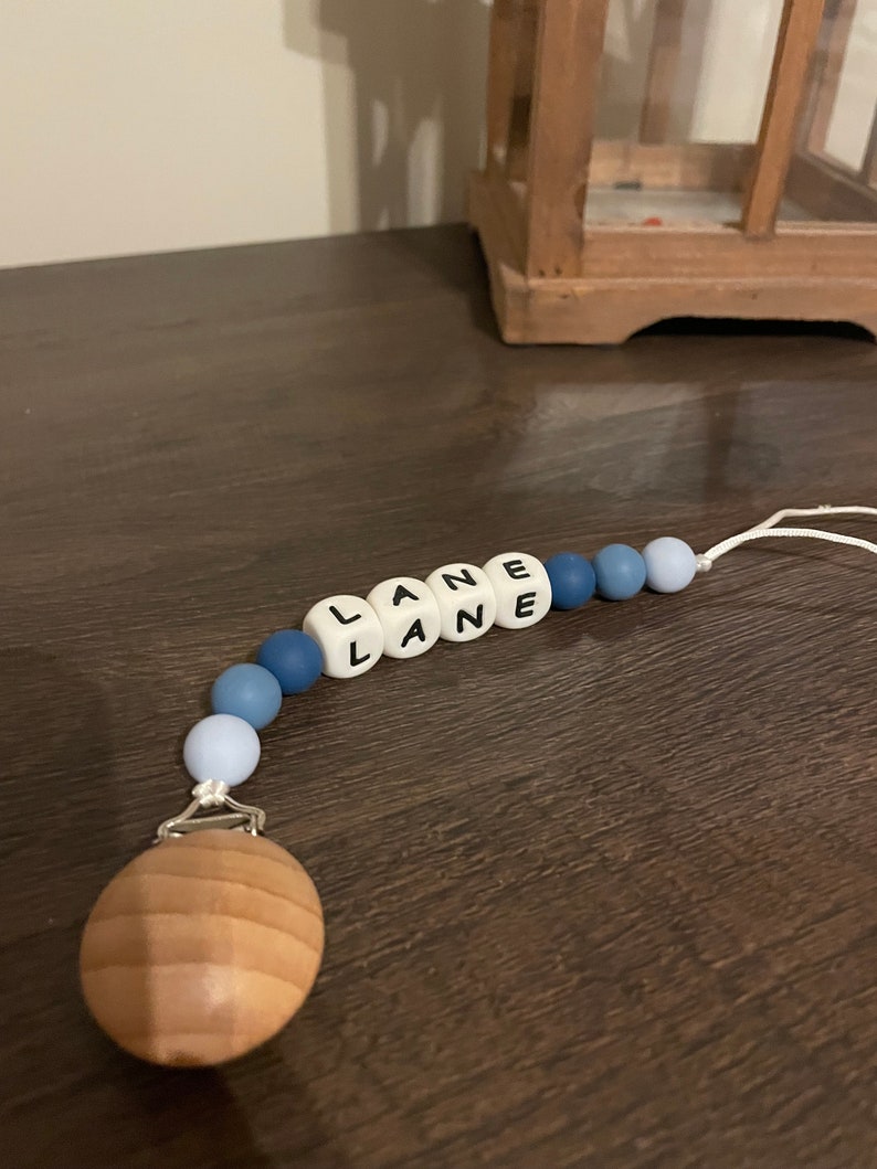 Personalized Pacifier Clip for Baby Boy and Girl Boho Paci Etsy