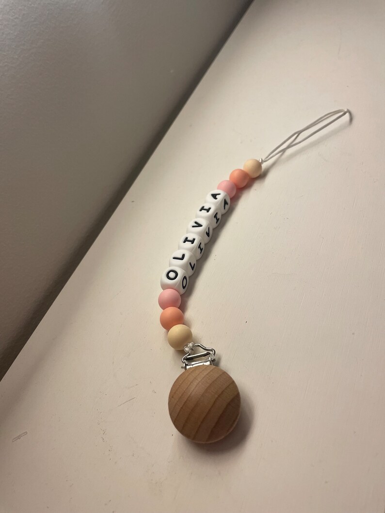 Personalized Pacifier Clip for Baby Boy and Girl Boho Paci Etsy