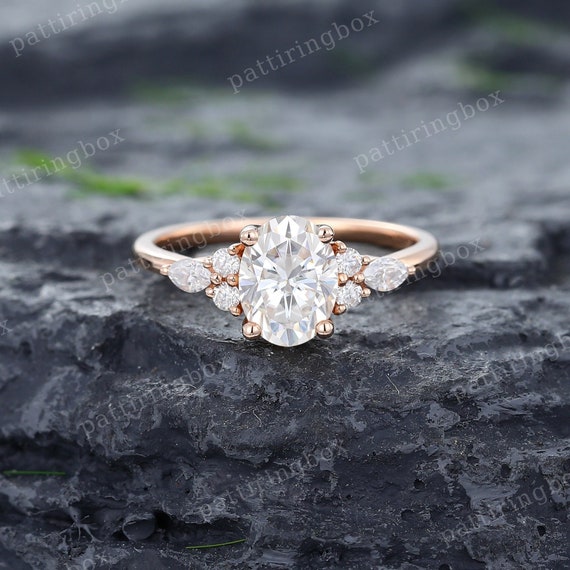 Vintage rose shop engagement ring