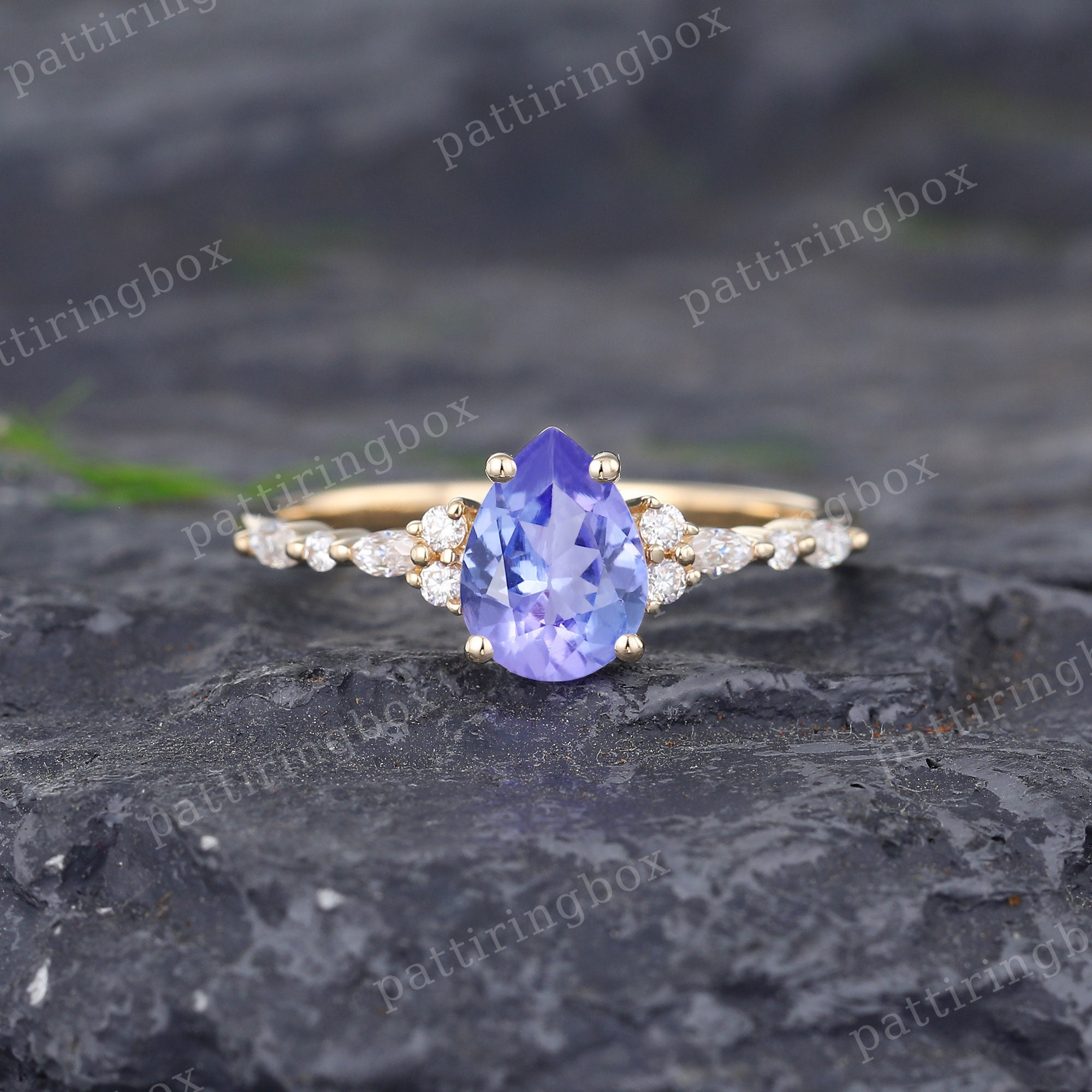 Custom tanzanite shop engagement rings