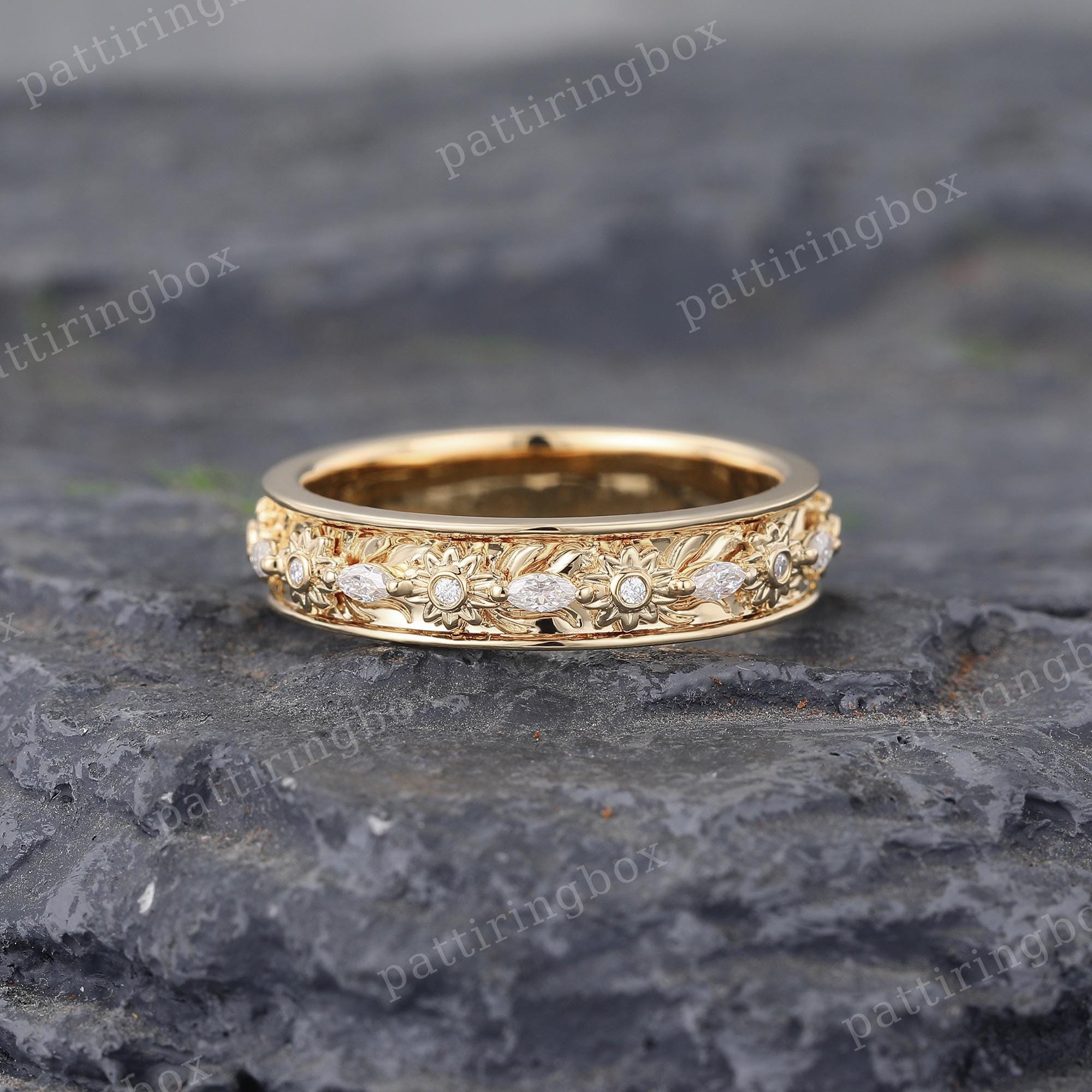 moissanite sunflower ring * 11号 Sunflower Moissanite Ring - Etsy