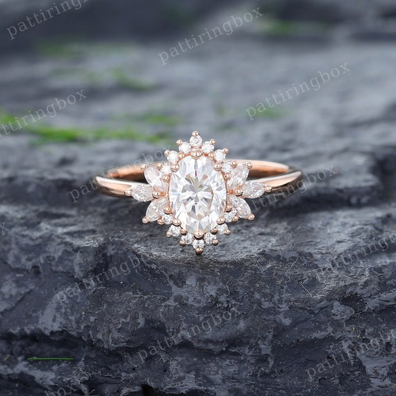 Oval moissanite engagement rings etsy deals