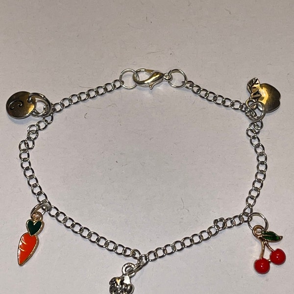 Bracelet de breloques de fruits et légumes