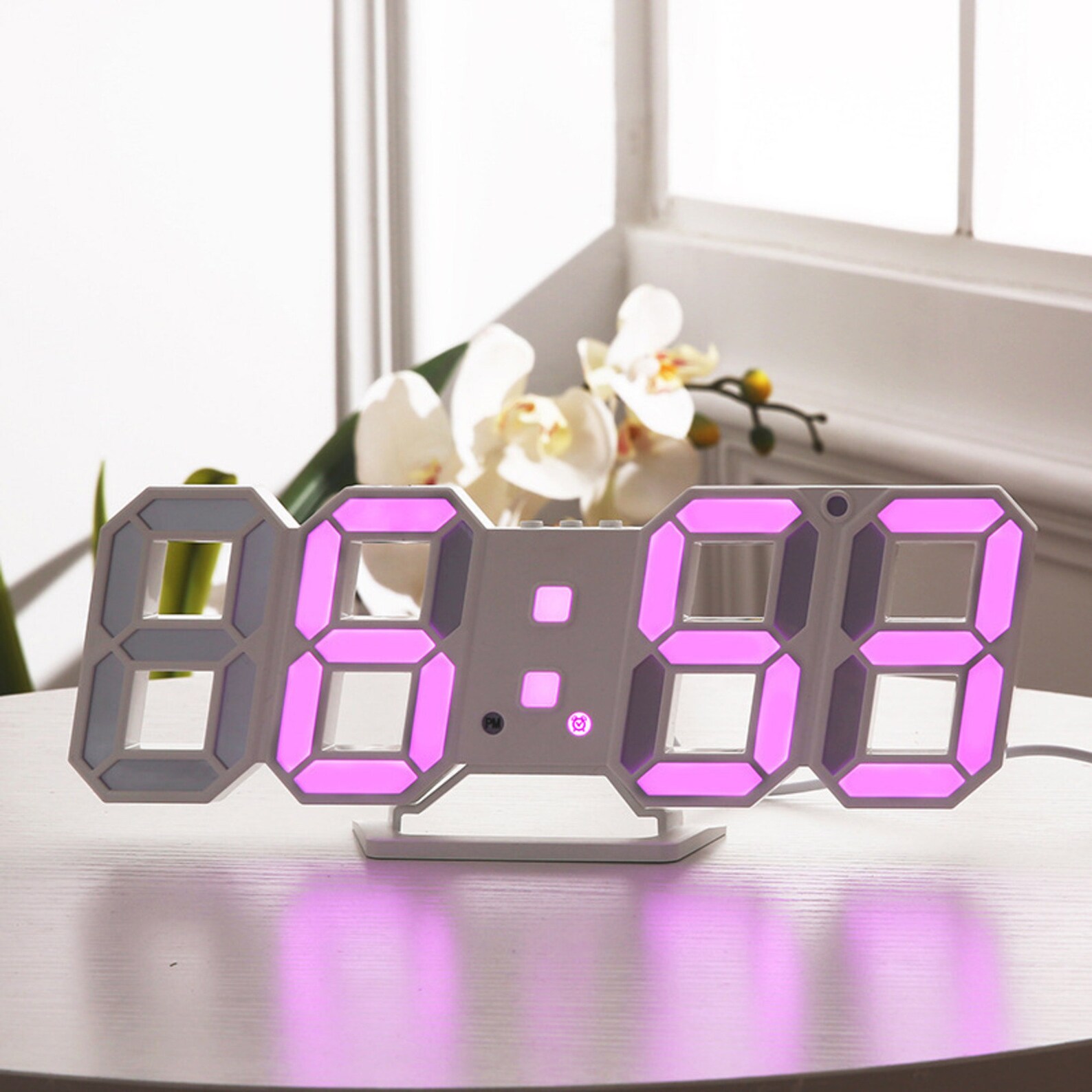 3D LED Wall and Desk Digital Clock Digital Clock Aesthetic Etsy