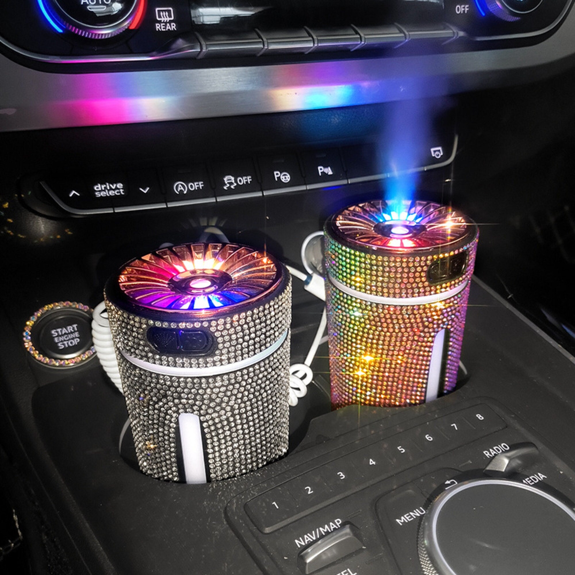 Car Humidifier USB Auto Air Purifier Freshener Aroma Diffuser