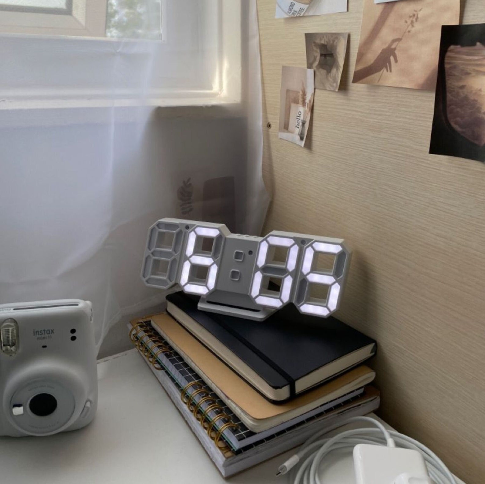 3D LED Wall and Desk Digital Clock Digital Clock Aesthetic Etsy